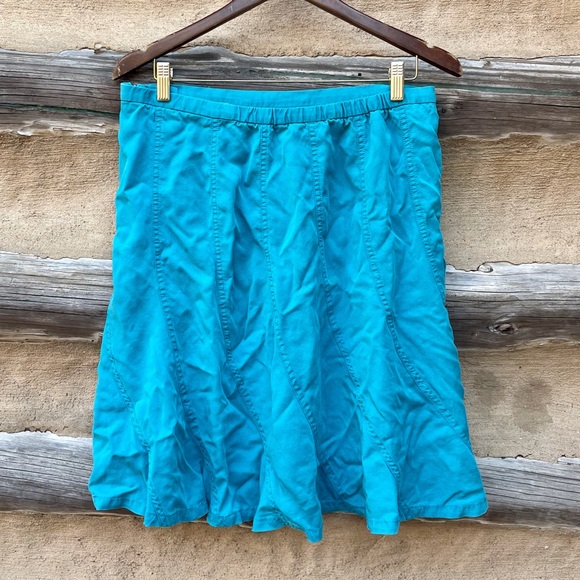 Soft Surroundings Turquoise Skirt Size PM - Picture 2 of 6